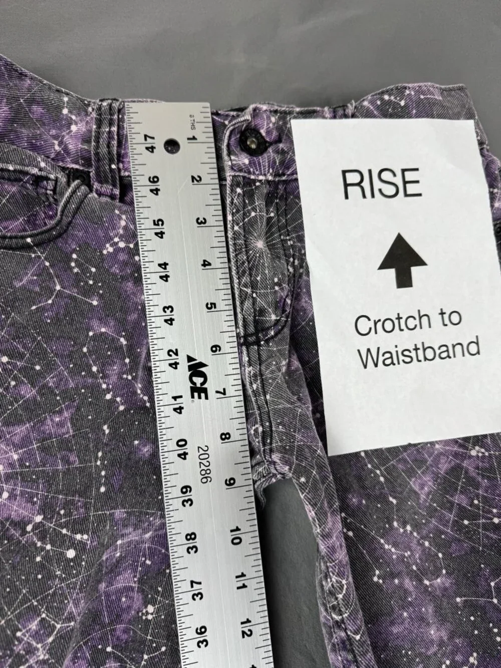 XXX RUDE Purple Constellation Skinny Shorts Size 28W X 13L Cotton Spandex